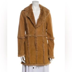 Paola Santini fur leather suede jacket with tags